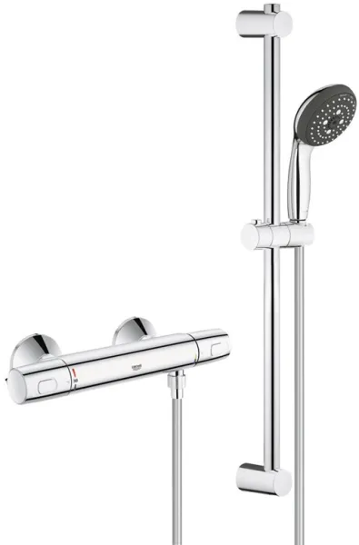 Grohe Precision Trend brusesæt med termostatarmatur, krom