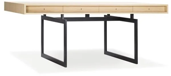 Karakter Office Desk Hvid Bejdset Egetræ/Grå